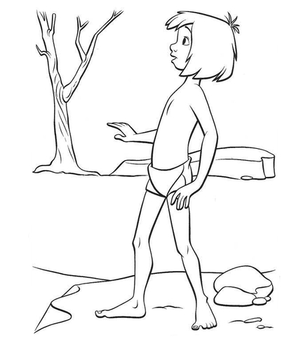 Mowgli  Coloring Page